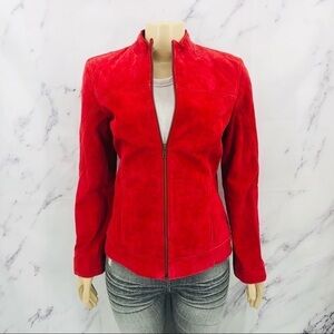 Ruff Hewn Genuine Red Leather Jacket